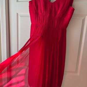 Bryan Bradley Fushia Hot Pink chafon like dress
